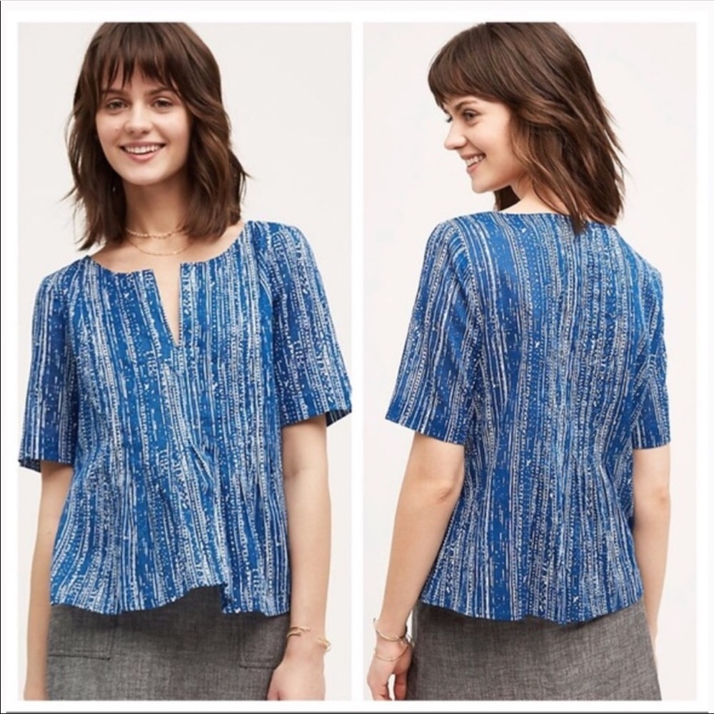 Anthro Maeve Orchard Island Top Blouse Size 4